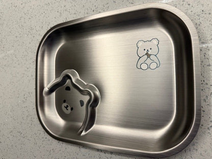 Animal Themed Stainless Steel Rectangular Plate